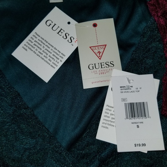 ๐ 2 GUESS Factory Surplice Lace Tops - Picture 2 of 5